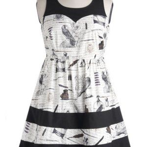 Folter ModCloth Nevermore Lovely Raven Dress- Size 2X